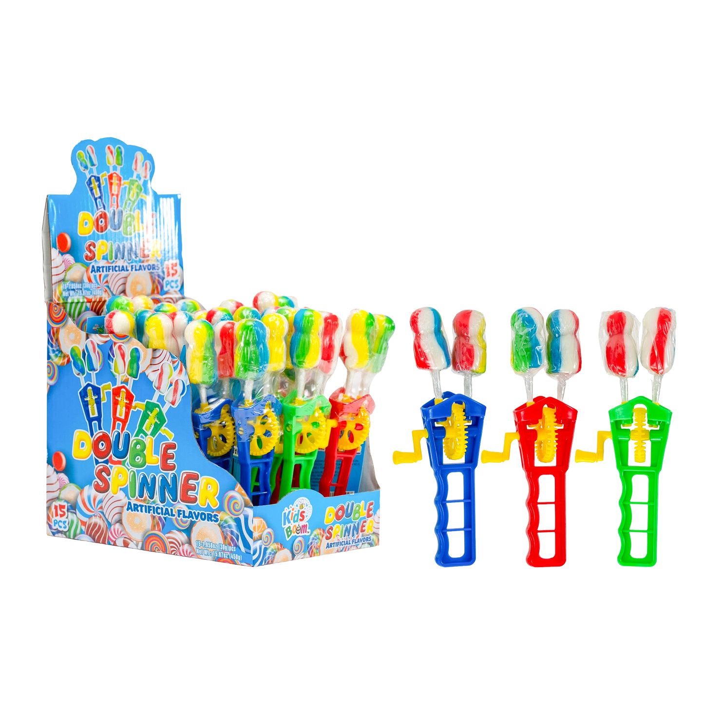 KidsBoom™ Double Spinner - 15 pcs (30g Each) |Fun Play