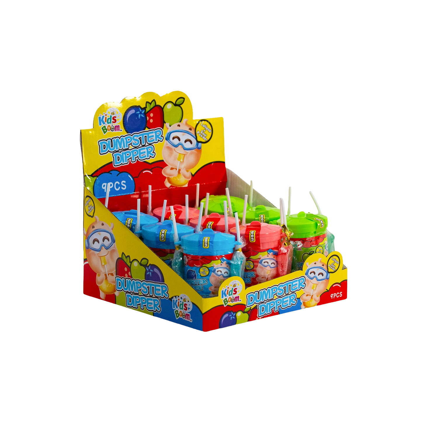 KidsBoom™ Dumpster Dipper - 9PCS (40g Each) | Crazy Dip Fun
