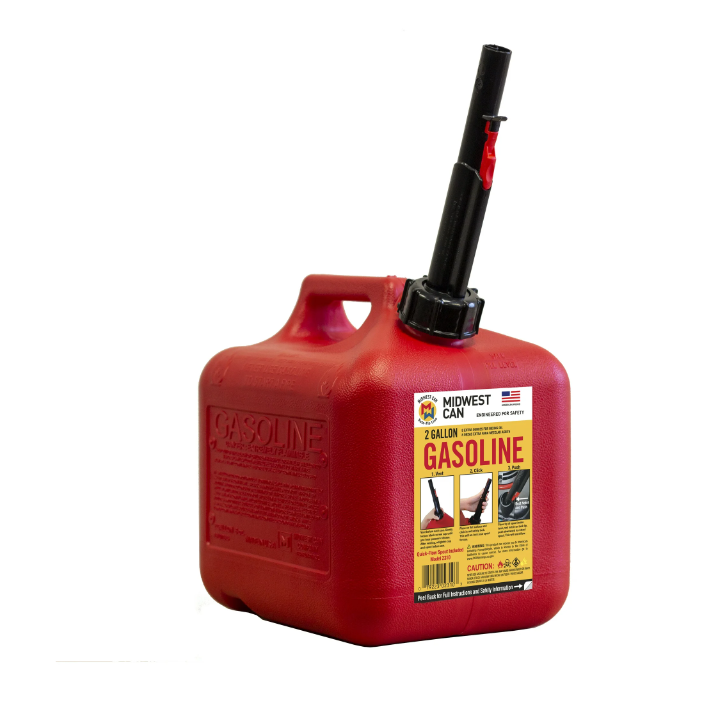 Midwest Can Auto Shut-off Gasoline Can -  1, 2, and 5 Gallon Sizes