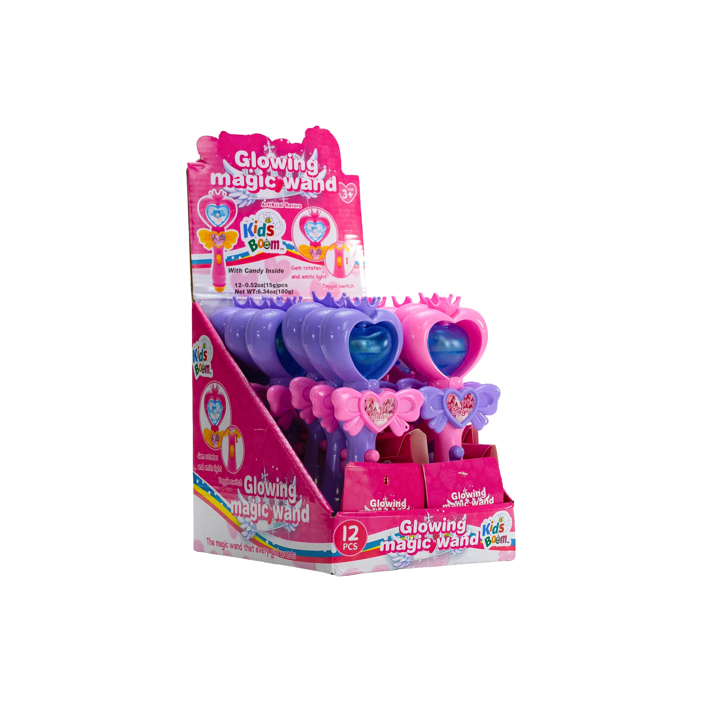 KidsBoom Glowing Magic Wand-12 pcs (5g Each) | Magical Fun + Glowing Play