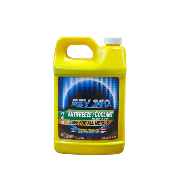 REV 360® Ready to Use Antifreeze + Coolant – Yellow, 1 Gallon (3.78L)