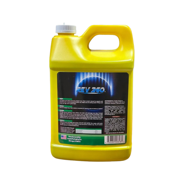 REV 360® Ready to Use Antifreeze + Coolant – Yellow, 1 Gallon (3.78L)