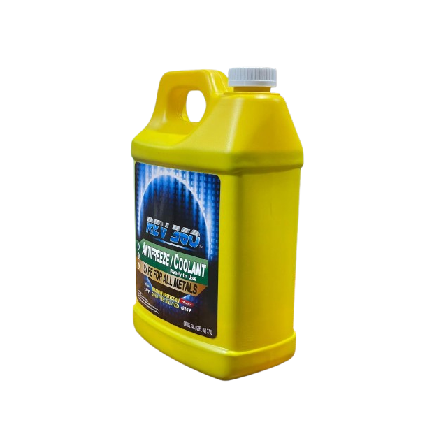 REV 360® Ready to Use Antifreeze + Coolant – Yellow, 1 Gallon (3.78L)