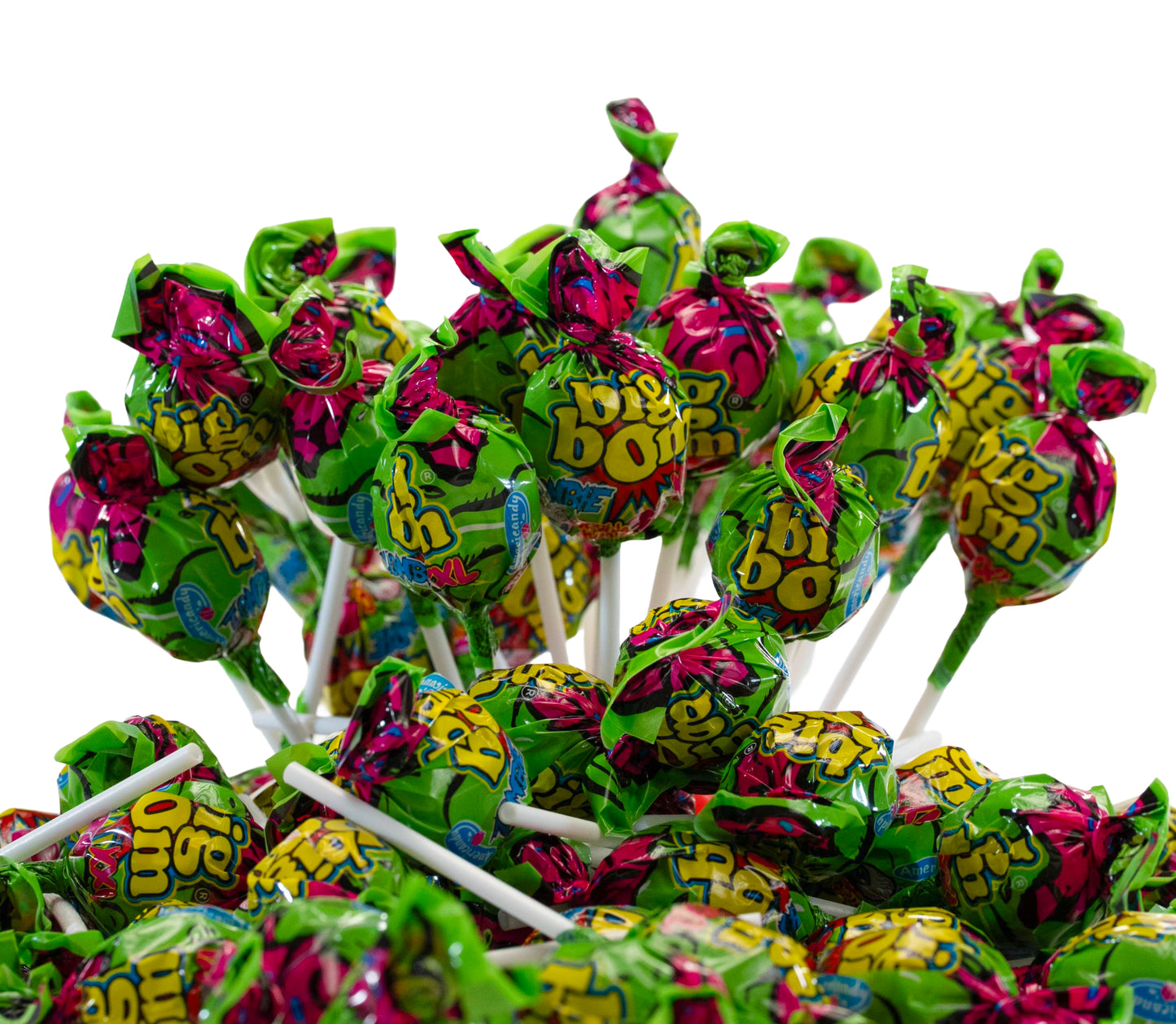 Big Bom XXL Zombie – Tropical Fruit Shock (Jar of 80 Lollipops)
