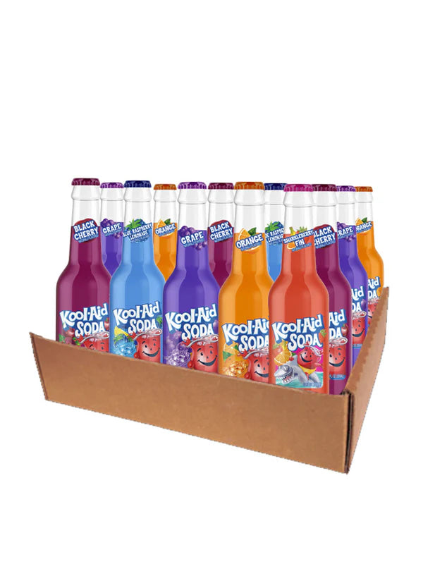 Kool-Aid Soda – Mixed Flavors Variety Pack |(12 oz Bottles ,355ml)