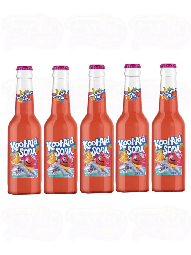 Kool-Aid Soda – Sharkleberry Fin Flavor |(12 oz Bottles ,355ml)