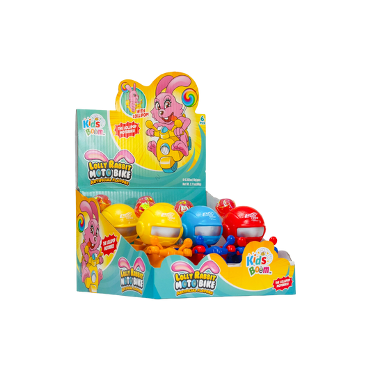 KidsBoom™ Lolly Rabbit Moto Bike - 6PCS (10g Each) | Fun Sweet Ride