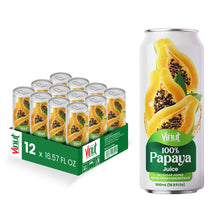 Vinut 100% Papaya Juice – Pack of 12 Cans (16.57 fl oz)