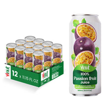 Vinut 100% Passion Fruit Juice – Pack of 12 Cans (11.15 fl oz)