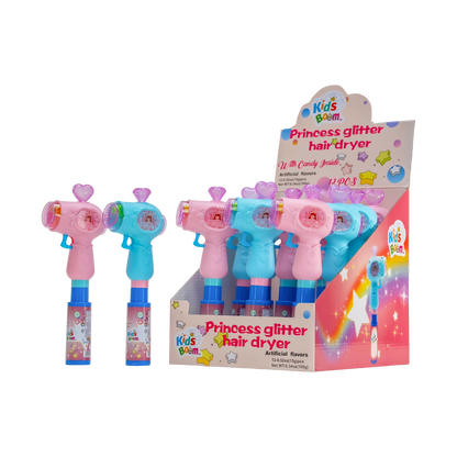 KidsBoom™ Princess Glitter Hair Dryer - 12pcs (15g Each) |Glitter Glam Treat