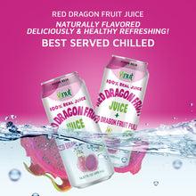 Vinut 100% Red Dragon Fruit Juice + Pulp – Pack of 12 Cans (16.57 fl oz)