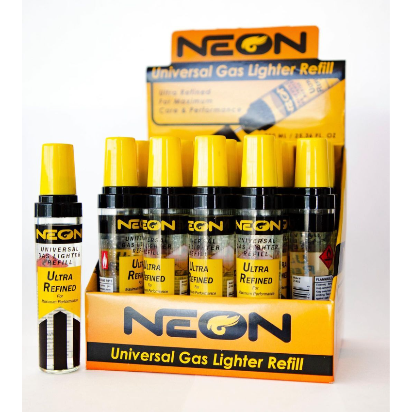 NEON BUTANE LIGHTER FLUID 20 PACK 18ML