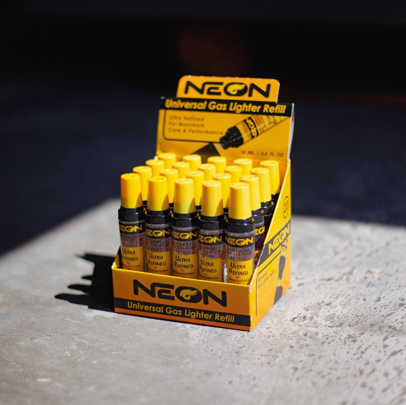 NEON BUTANE LIGHTER FLUID 20 PACK 18ML