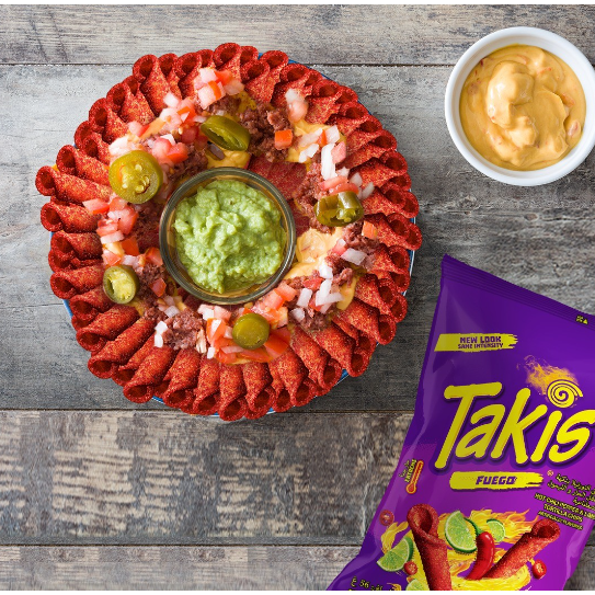 Takis Fuego Hot Chili Pepper & Lime Rolled Tortilla Chips - Case of 14, 9.9oz Bags