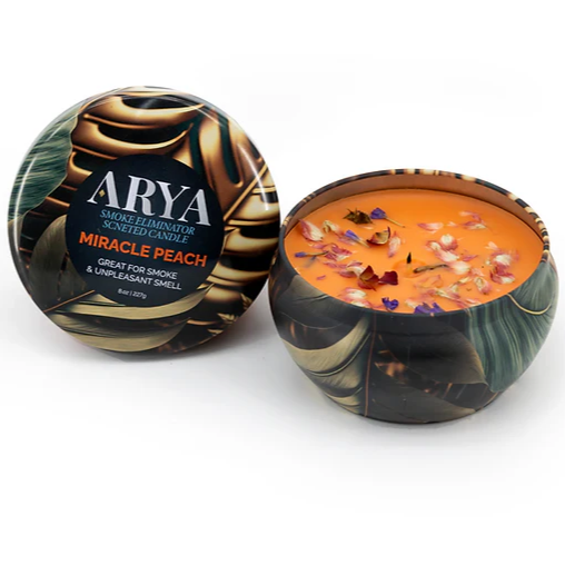 Arya Smoke Eliminator Scented Candles - Variety Pack, 8oz Tins