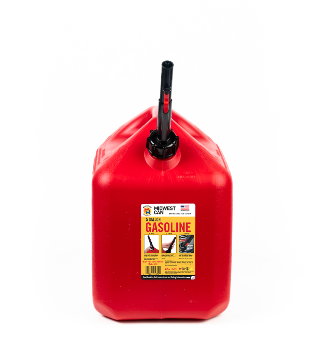 Midwest Gasoline Can – 5 Gallon Heavy-Duty Safety Fuel Container