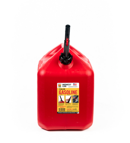 Midwest Gasoline Can – 5 Gallon Heavy-Duty Safety Fuel Container