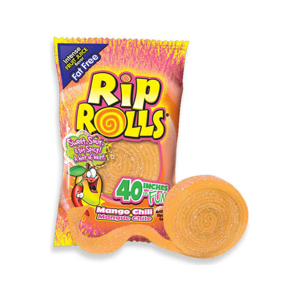 Rip Rolls Mango Candy, 24 Rolls in a Pack