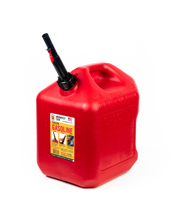 Midwest Gasoline Can – 5 Gallon Heavy-Duty Safety Fuel Container