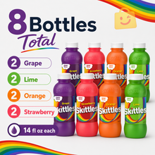 Skittles Drinks Variety Pack – 8 Bottles, 14 fl oz Each – Grape, Lime, Orange & Strawberry