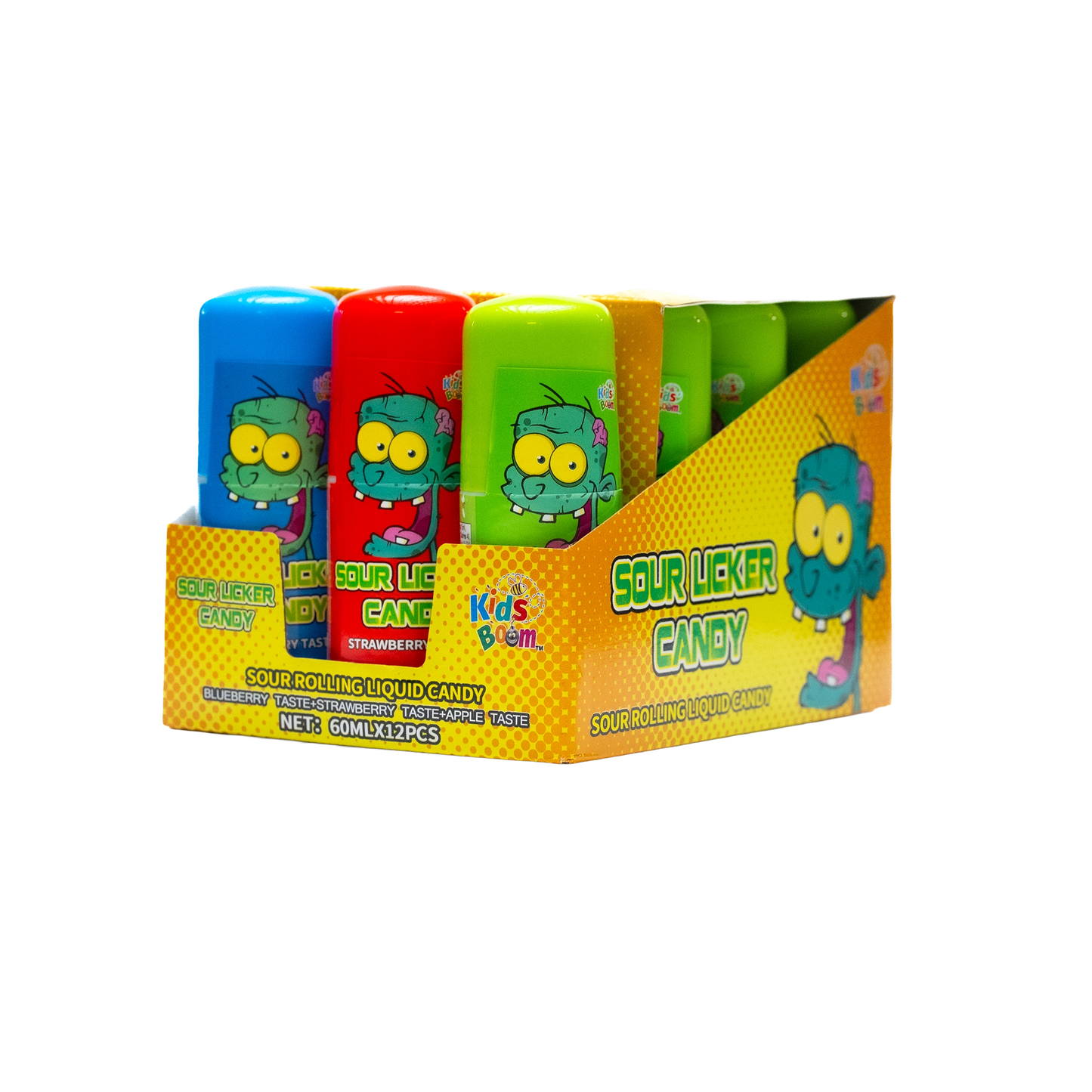 KidsBoom™ Sour Licker Candy - 12PCS (60ML Each) | Zingy Sweet Fun