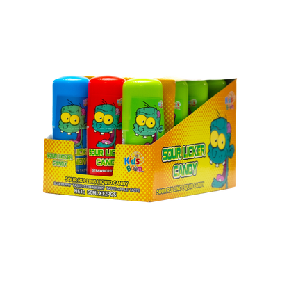 KidsBoom™ Sour Licker Candy - 12PCS (60ML Each) | Zingy Sweet Fun