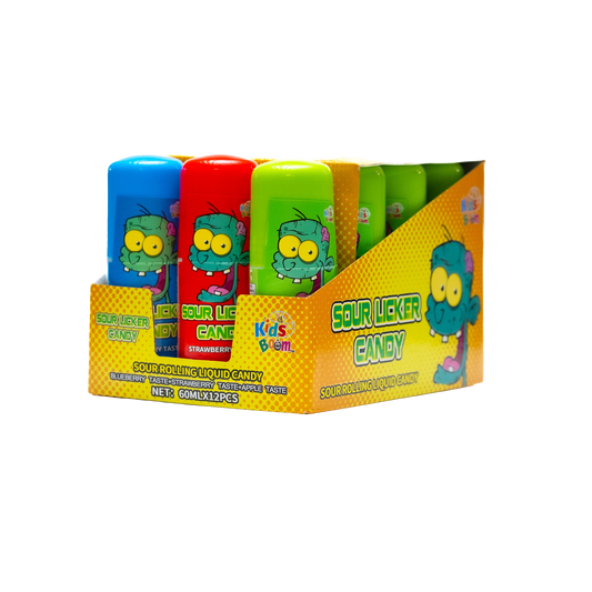 KidsBoom™ Sour Licker Candy - 12PCS (60ML Each) | Zingy Sweet Fun