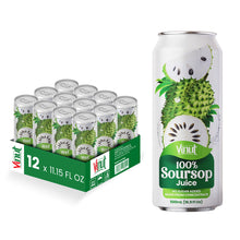 Vinut 100% Soursop Juice – Pack of 12 Cans (11.15 fl oz)