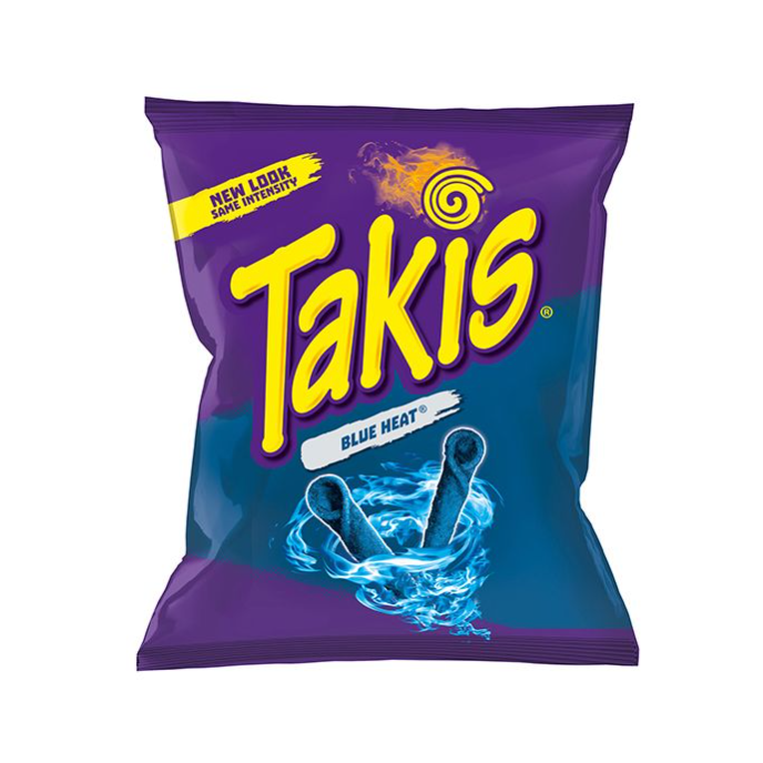 Takis Blue Heat Hot Chili Pepper Rolled Tortilla Chips - 20 Pack, 3.25oz Each