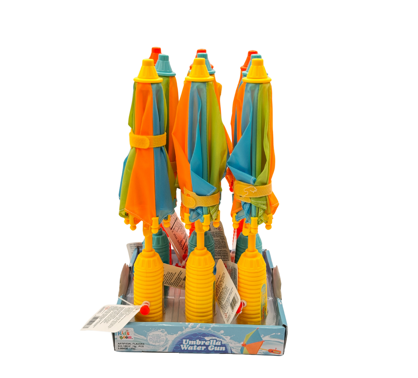 Kids Boom Umbrella Candy with Water Splash Fun – 9-Count Display Box