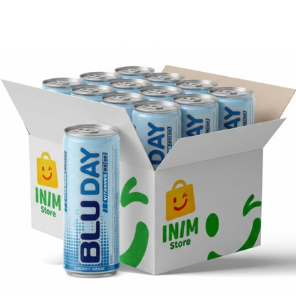 BLU BLUDAY Energy Drink – 12 Pack, 8.4 fl oz (250 mL) Slim Cans
