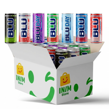 BLU Variety Pack Energy Drink – 14 Slim Cans, 7 Flavors, 2 Cans of Each, 8.4 fl oz (250 mL)