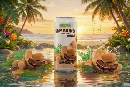 AZRA Tamarind Juice 12 Pack – 100% Tropical Juice – 500ml Cans – Imported from Vietnam