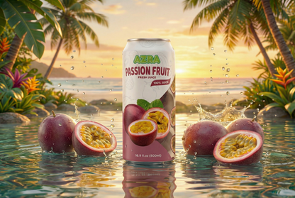 AZRA Passion Fruit Juice – 12 Pack (500ml Cans)  100% Tropical Juice – Imported from Vietnam