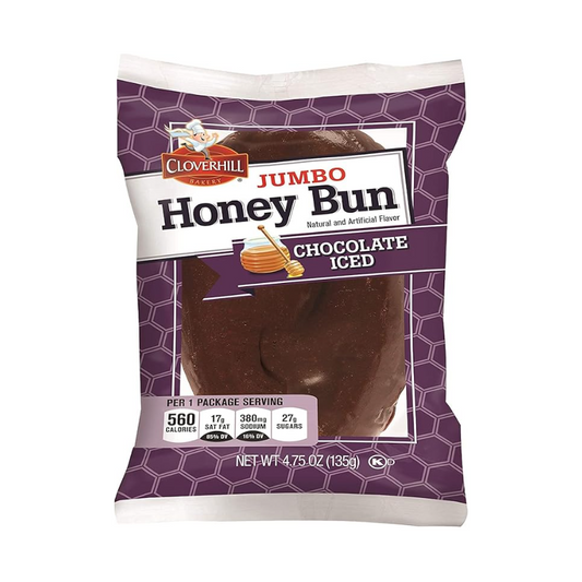 Cloverhill Bakery Jumbo Honey Bun, Chocolate Iced - 4.25 oz (6-Pack)