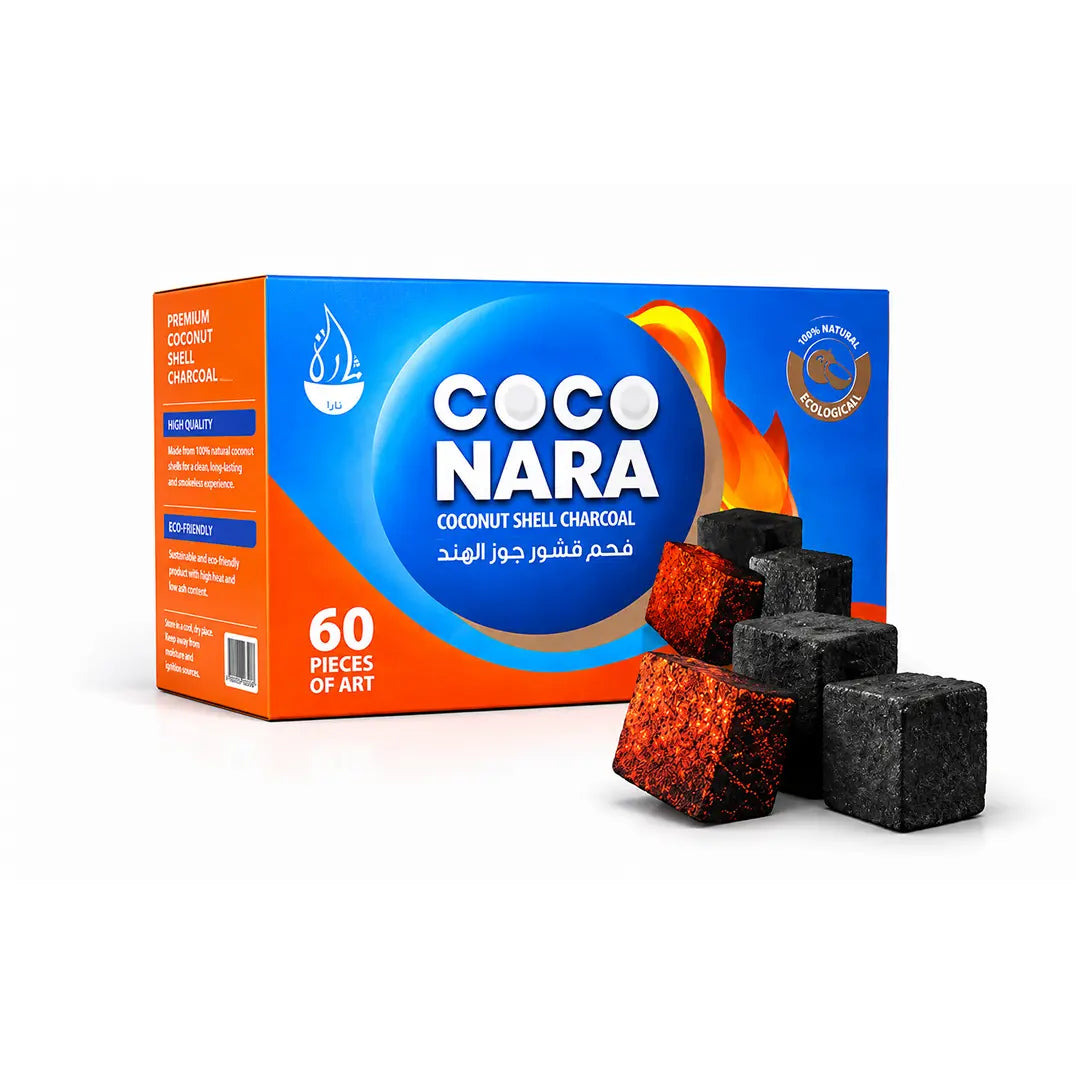 CocoNara – 100% Natural Coconut Shell Charcoal | 60 Pieces