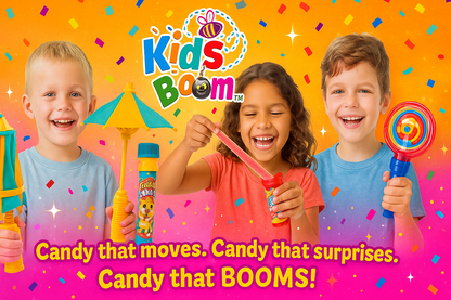 Kids Boom Umbrella Candy with Water Splash Fun – 9-Count Display Box