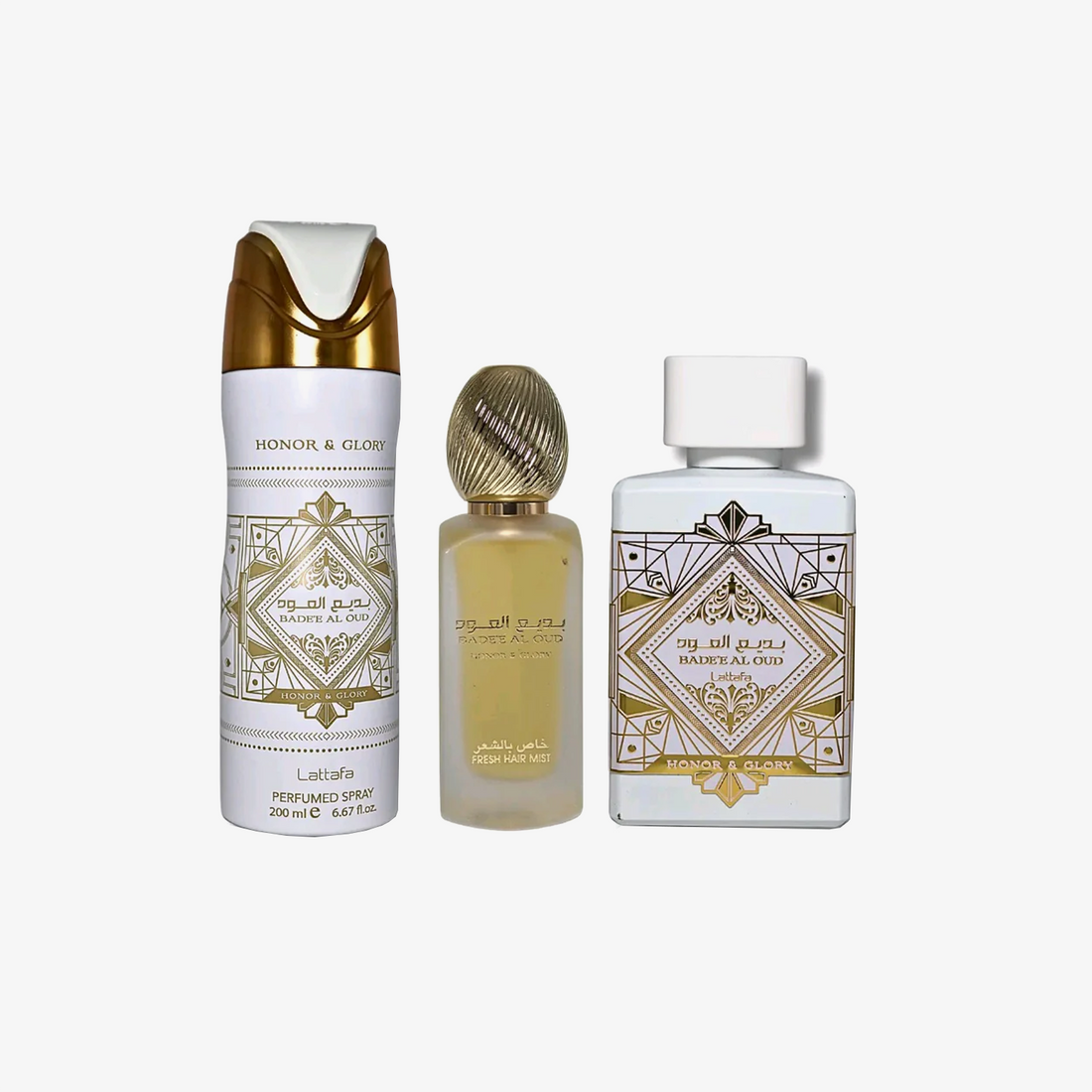 Badee Al Oud 3 Pcs Gift Set - Honer & Glory