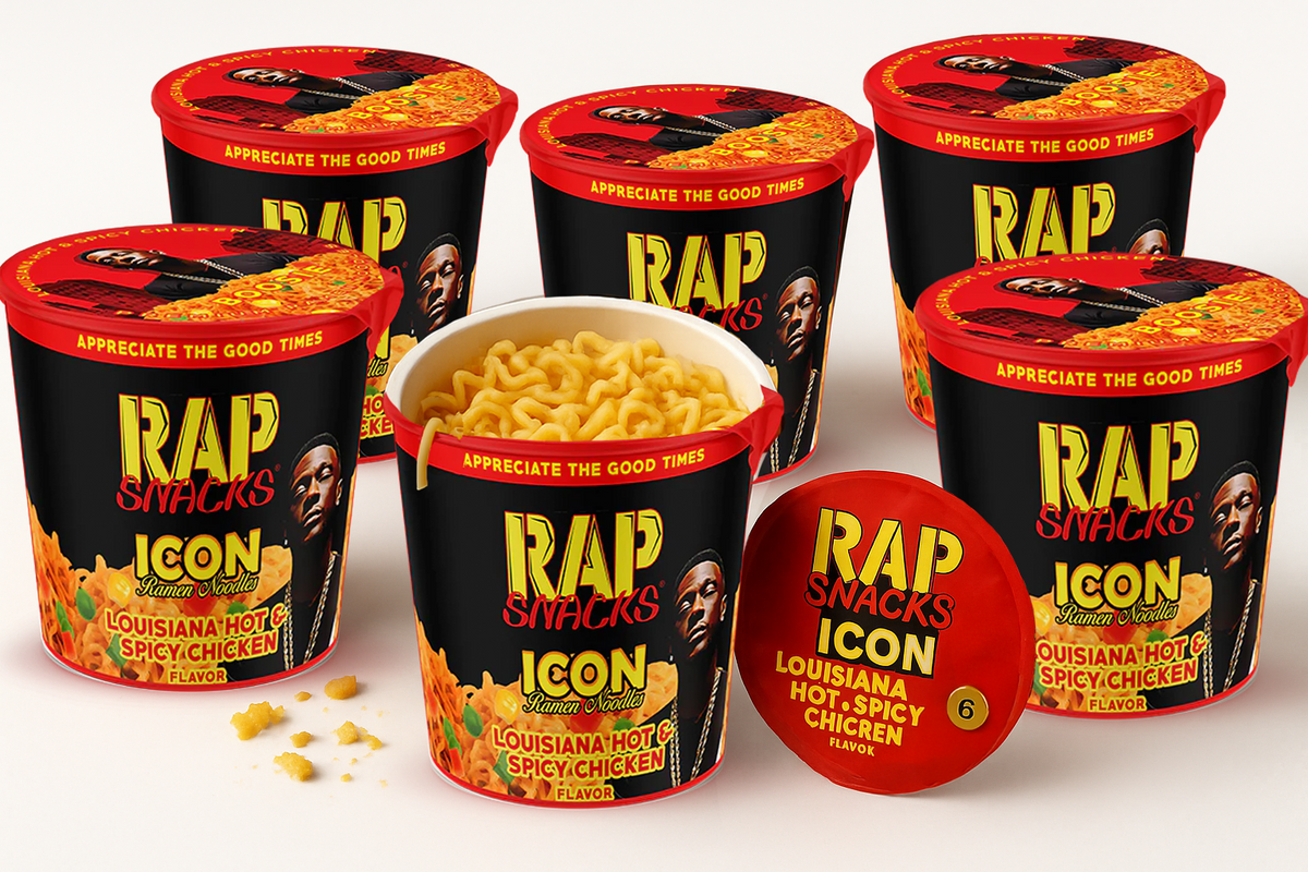 Rap Snacks ICON Ramen – Boosie Louisiana Hot & Spicy Chicken Flavor
